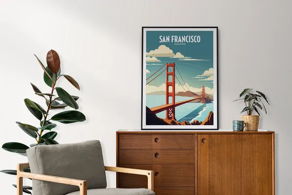 Golden Gate Bridge Usa Travel Poster