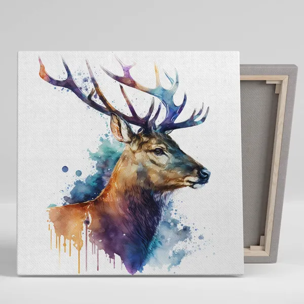 Watercolor Deer Art Print, Animal Nature Decor