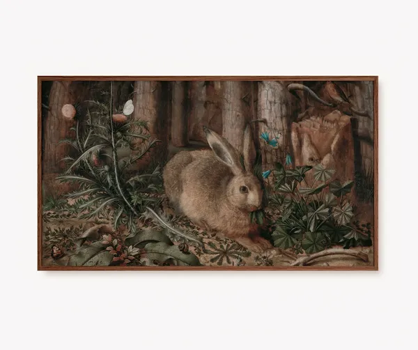 Vintage Easter Bunny Rabbits Rustic Country Art Print