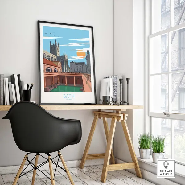 Bath UK Travel Poster, Travel Poster