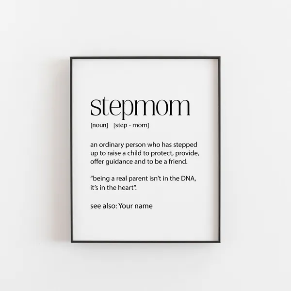 Personalized Stepmom Dictionary Gift Poster