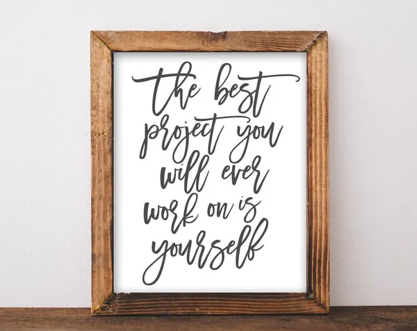 Self Improvement Quote Art Print, Mental Health Matters