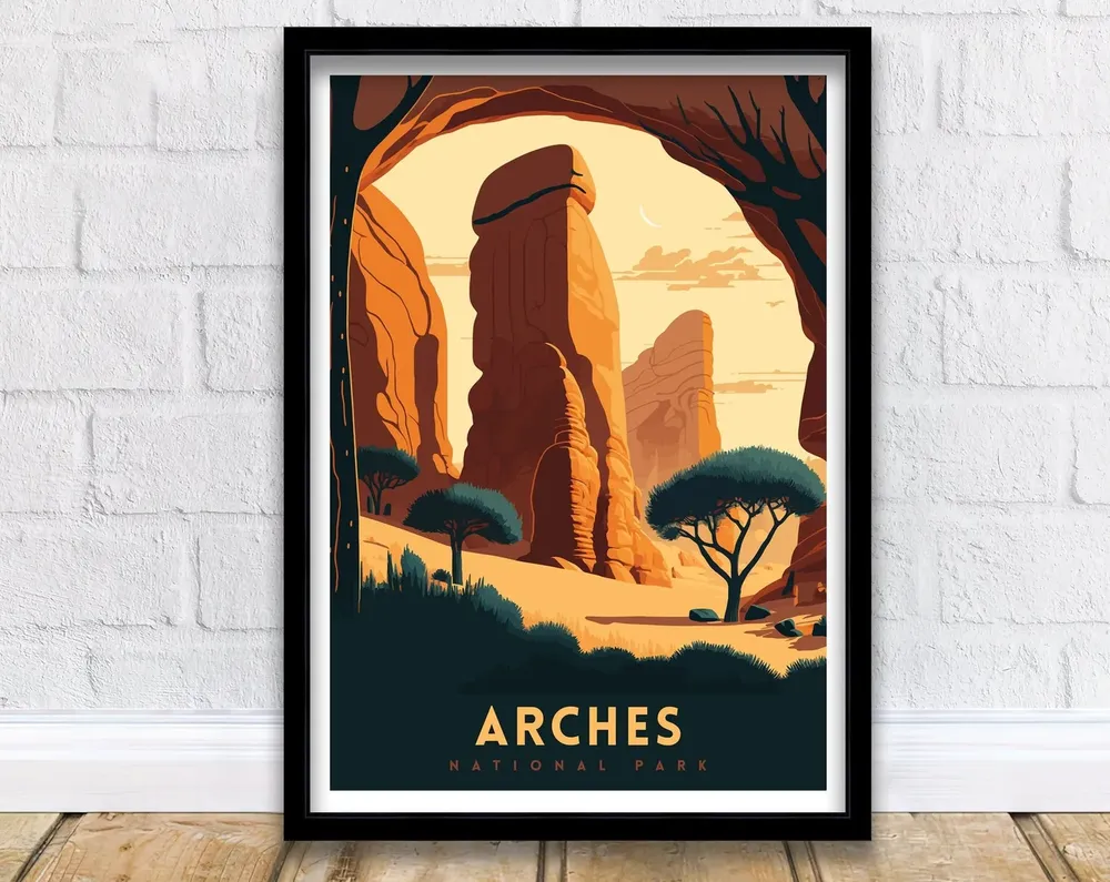 Arches National Park Utah Travel Poster