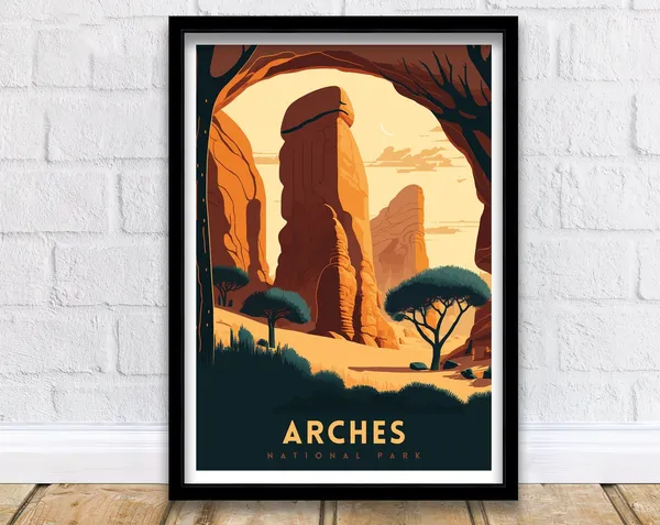 Arches National Park Utah Travel Poster