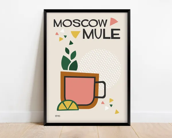 Retro Moscow Mule Mid-Century Kitchen Art Print