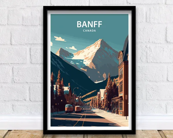 Banff National Park, Canadian Rockies Travel Poster