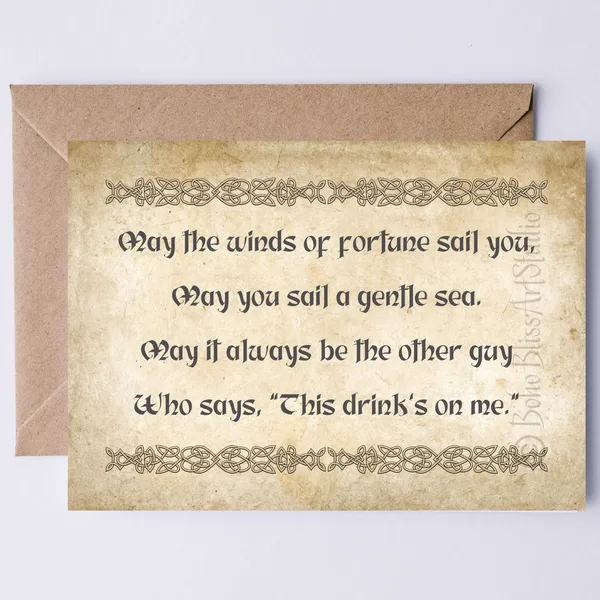 Irish Toast, Funny Ireland Retirement Art Print