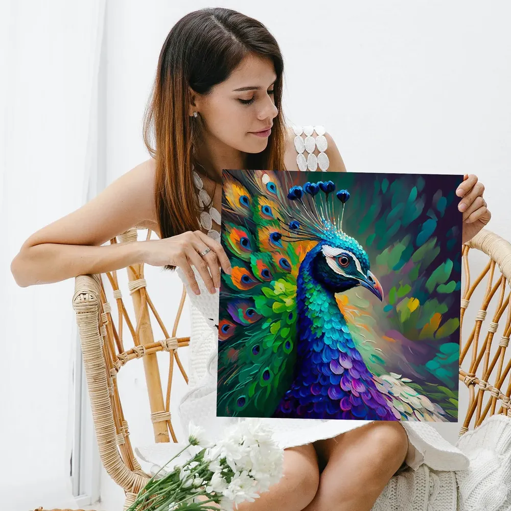 Peacock Poster, Animal Wall Art Print - Image 3