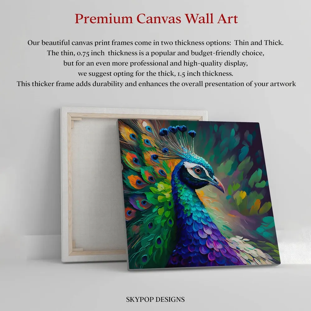 Peacock Poster, Animal Wall Art Print - Image 2