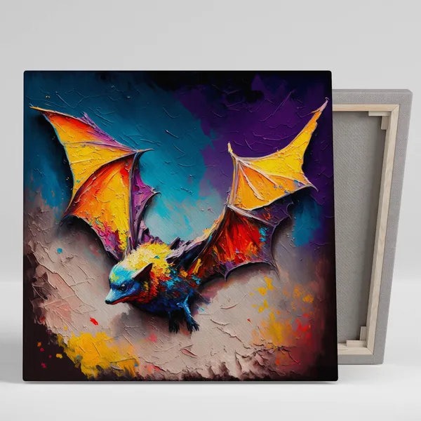 Bat Wall Art Print, Abstract Modern Home Decor