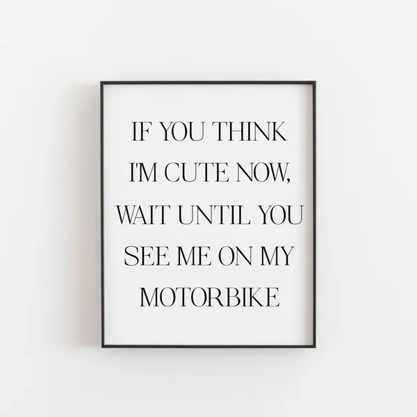 Biker Gifts Motocross Wife Couple Racing Moto Poster