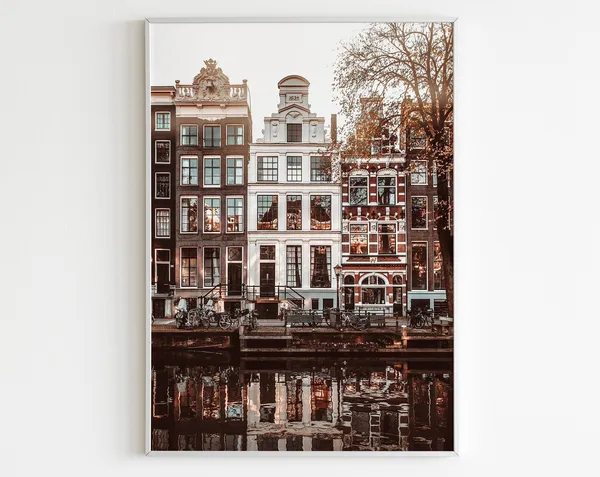 Amsterdam Houses Travel Wall Art Print