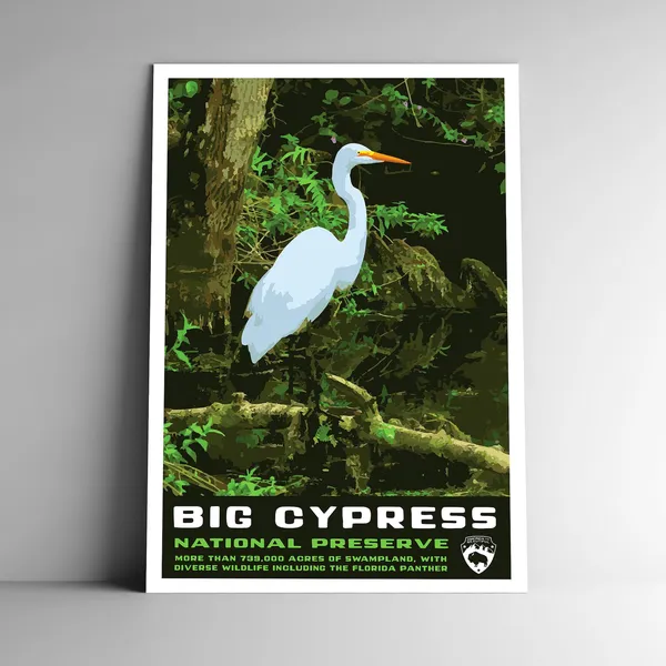 Big Cypress National Preserve Vintage Travel Poster