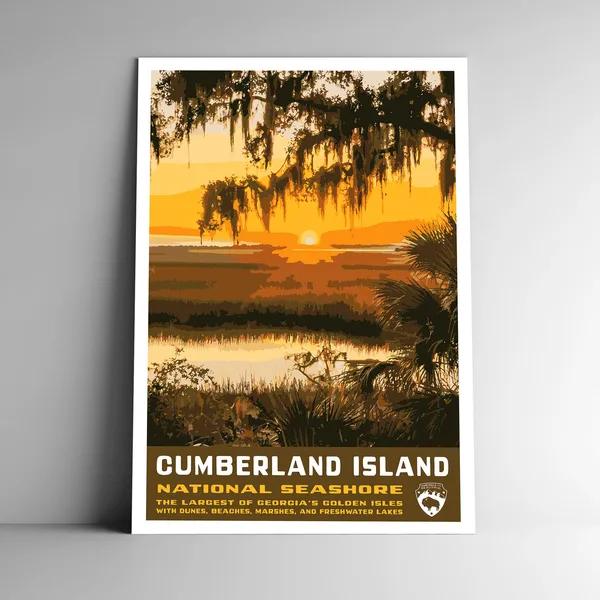 Cumberland Island Vintage Style Travel Poster