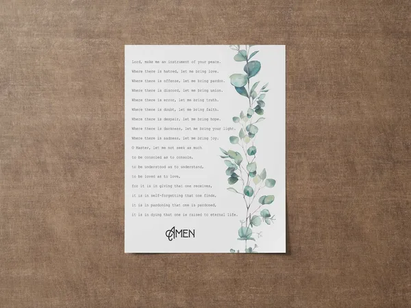 Prayer For Peace, Saint Francis Religious Art Print