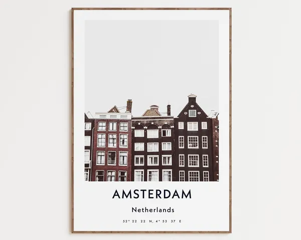 Amsterdam Wall Art Travel Poster