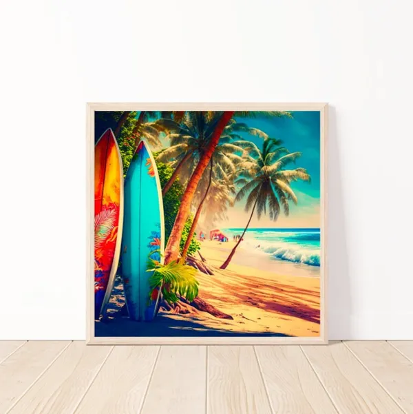 Surfers Paradise Tropical Beach Landscape Art Print