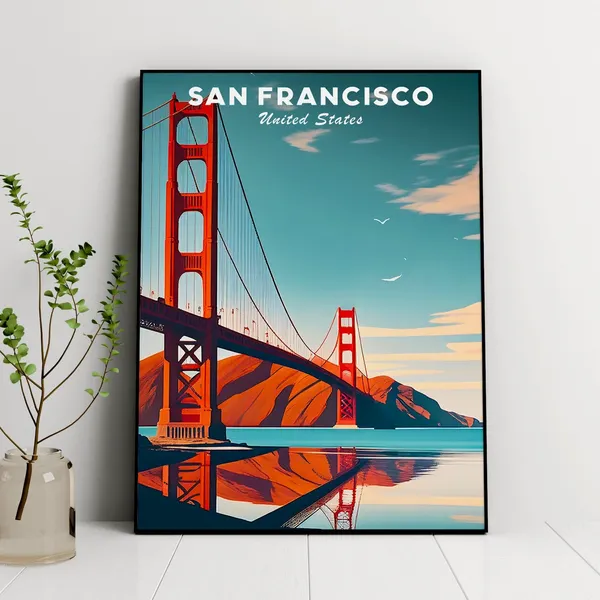 San Francisco California Travel Gift Art Print
