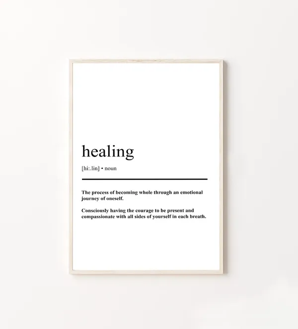 Healing Definition Quote Art Print