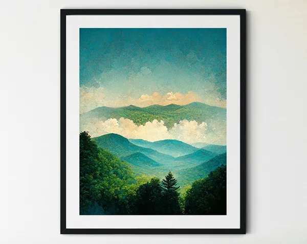 Blue Ridge Mountains Art Print, Blue Ridge Parkway