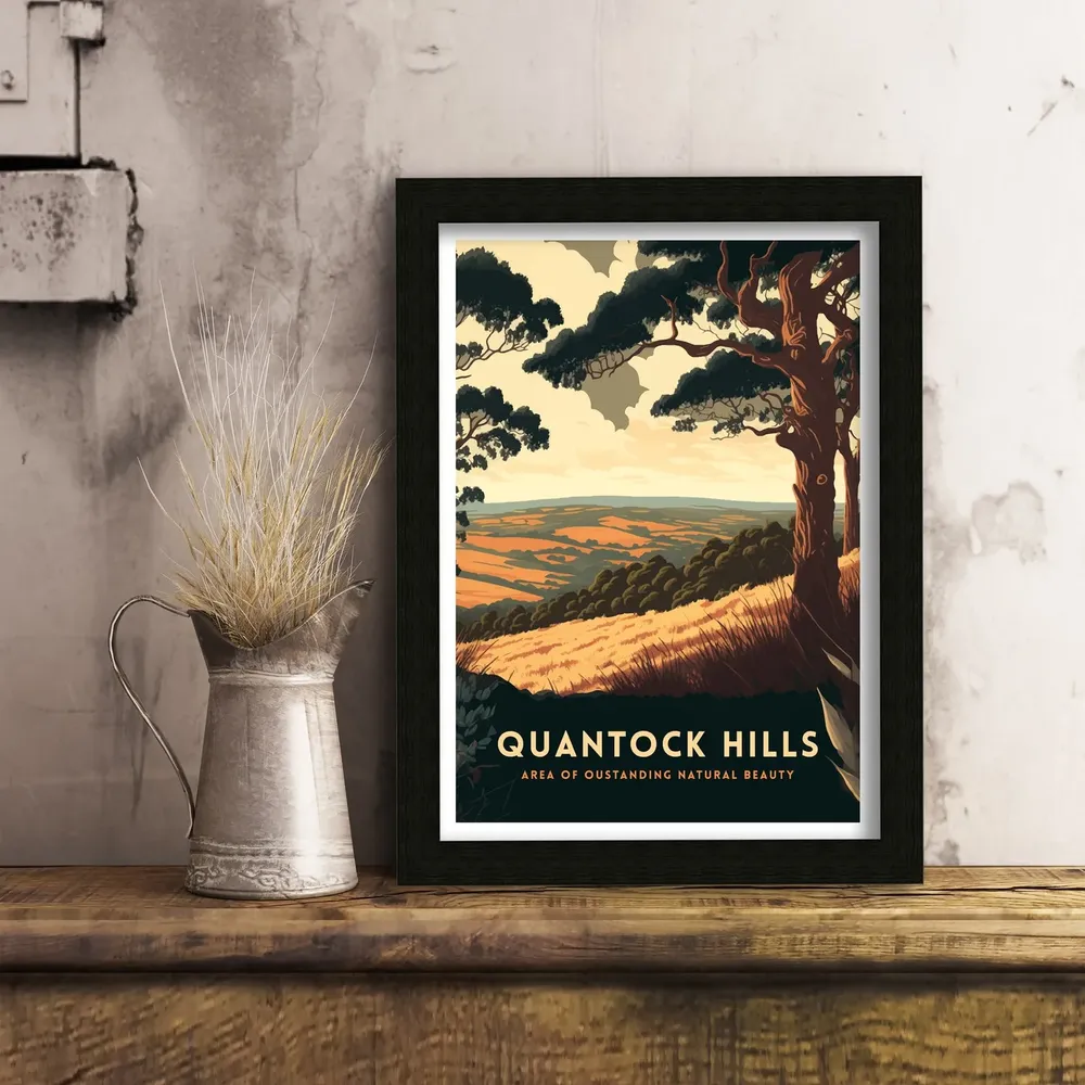 Quantock Hills Somerset Travel Poster - Image 2