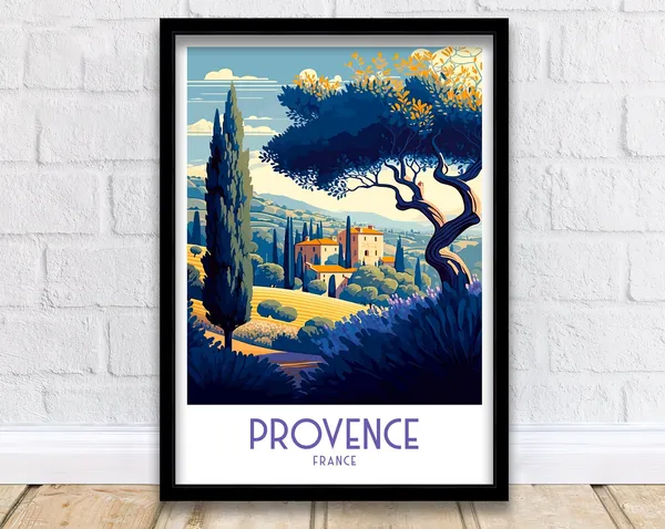 Provence Travel Poster, France Wall Art Print