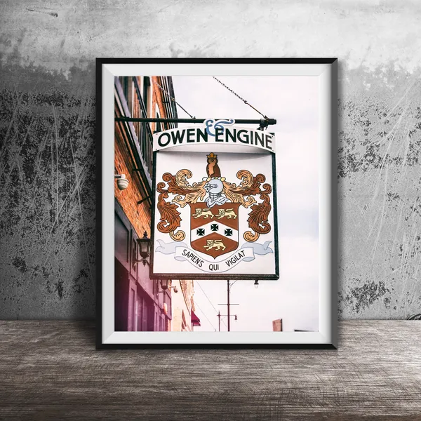 Owen Engine Chicago Sign, Logan Square Travel Poster