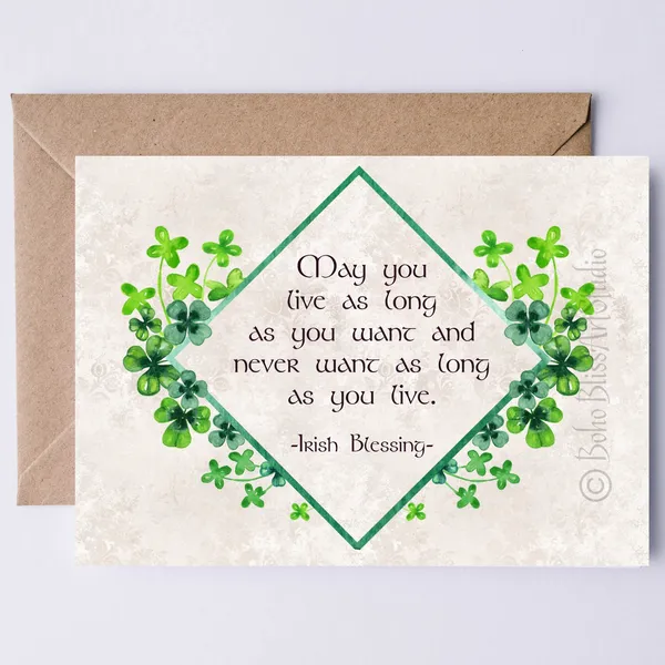 Irish Blessing, Ireland Wedding and Birthday Poster Print
