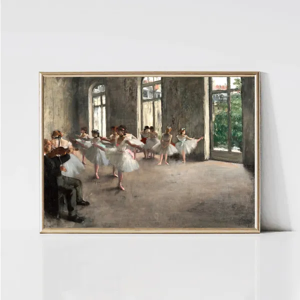 Edgar Degas Ballet Rehearsal Impressionist Art Print