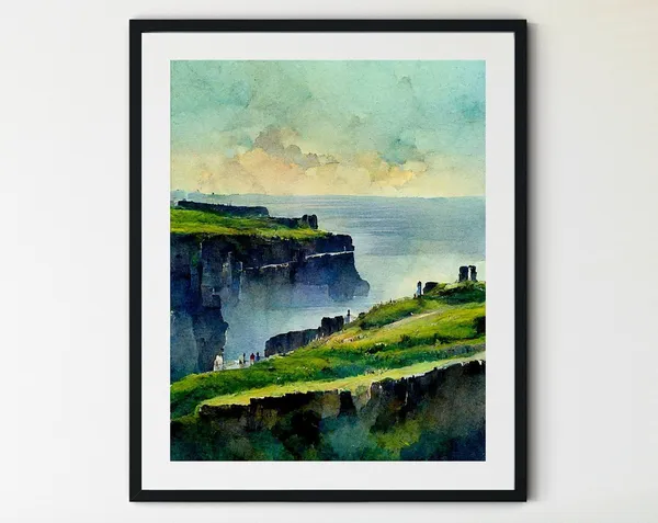 Cliffs Of Moher Travel Poster, Irish Landscape