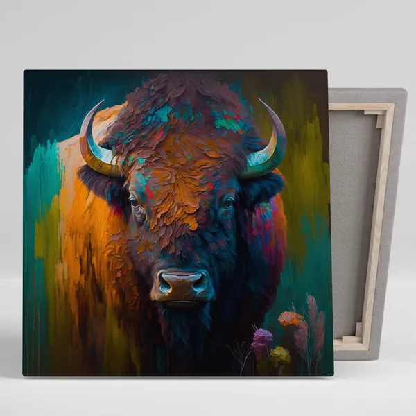 Bison Wildlife Poster Print, Modern Nature Decor