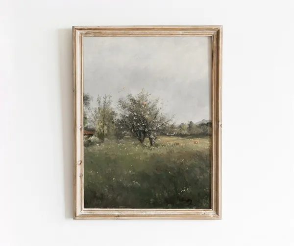 Spring Cottage Vintage Tree Blossom Art Print