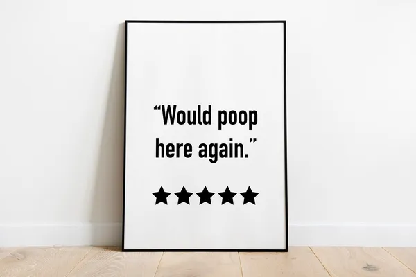 5 Star Poop Bathroom Quote Art Print