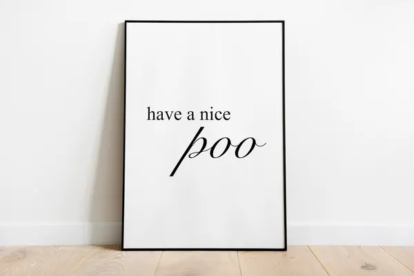 Have A Nice Poo Bathroom Quote Art Print