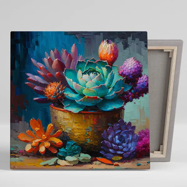 Succulent Wall Decor Art Print, Botanical Room Art