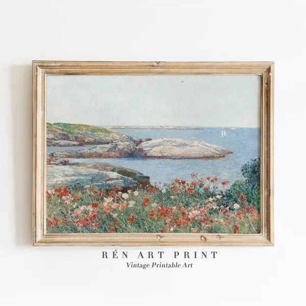 Spring On The Sea Coast Vintage Oil Painting Art Print