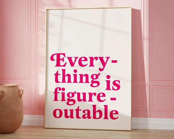 Figureoutable Motivational Typography Art Print