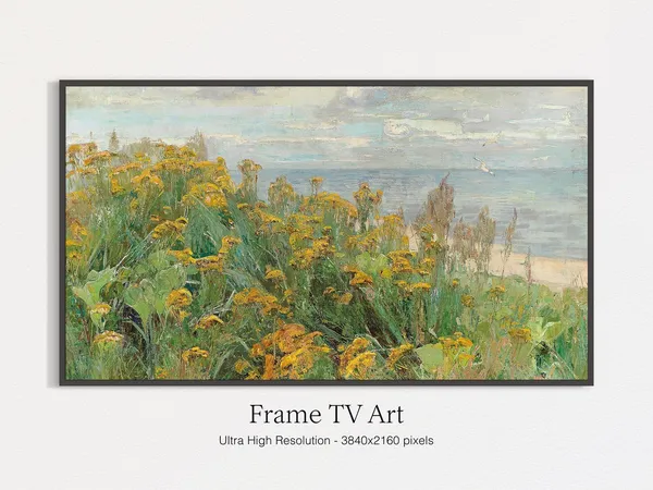 Vintage Summer Landscape Painting Art Print