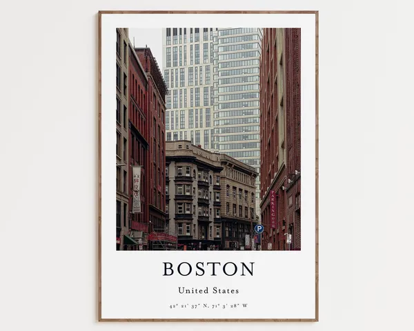 Boston Massachusetts Gallery Art Poster Print