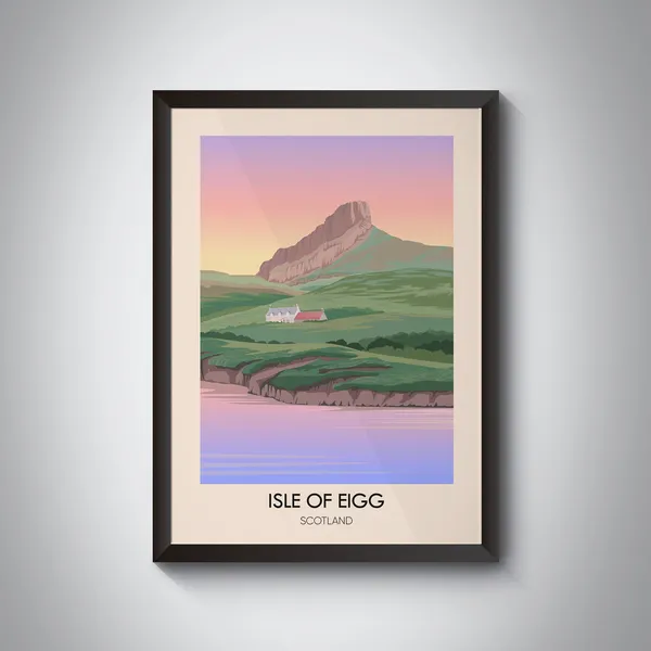 Isle Of Eigg Vintage Travel Poster, Scotland