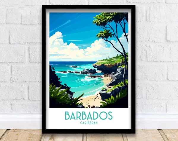 Barbados Caribbean Travel Poster Print