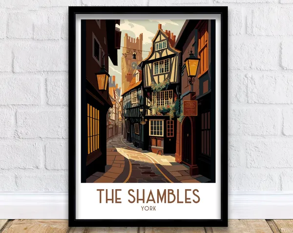 York Travel Poster, York Minster Yorkshire Print