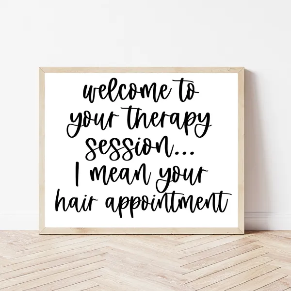 Hairstylist Beauty Salon Art Print, Cosmetology Gift