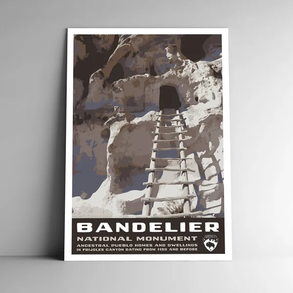 Bandelier National Monument Vintage Travel Poster