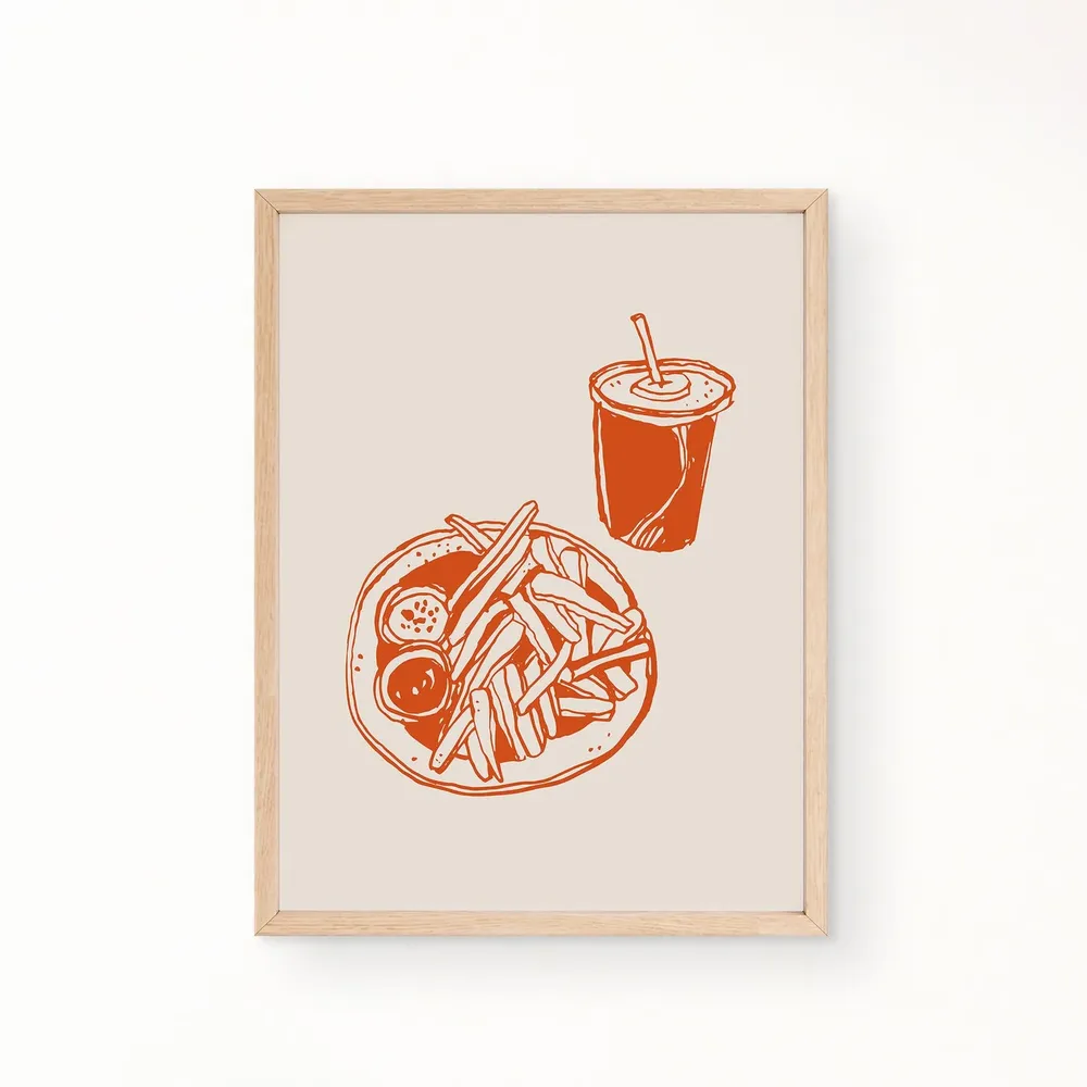 Chips Snack Food, Modern Vintage Kitchen Art Print - Image 2