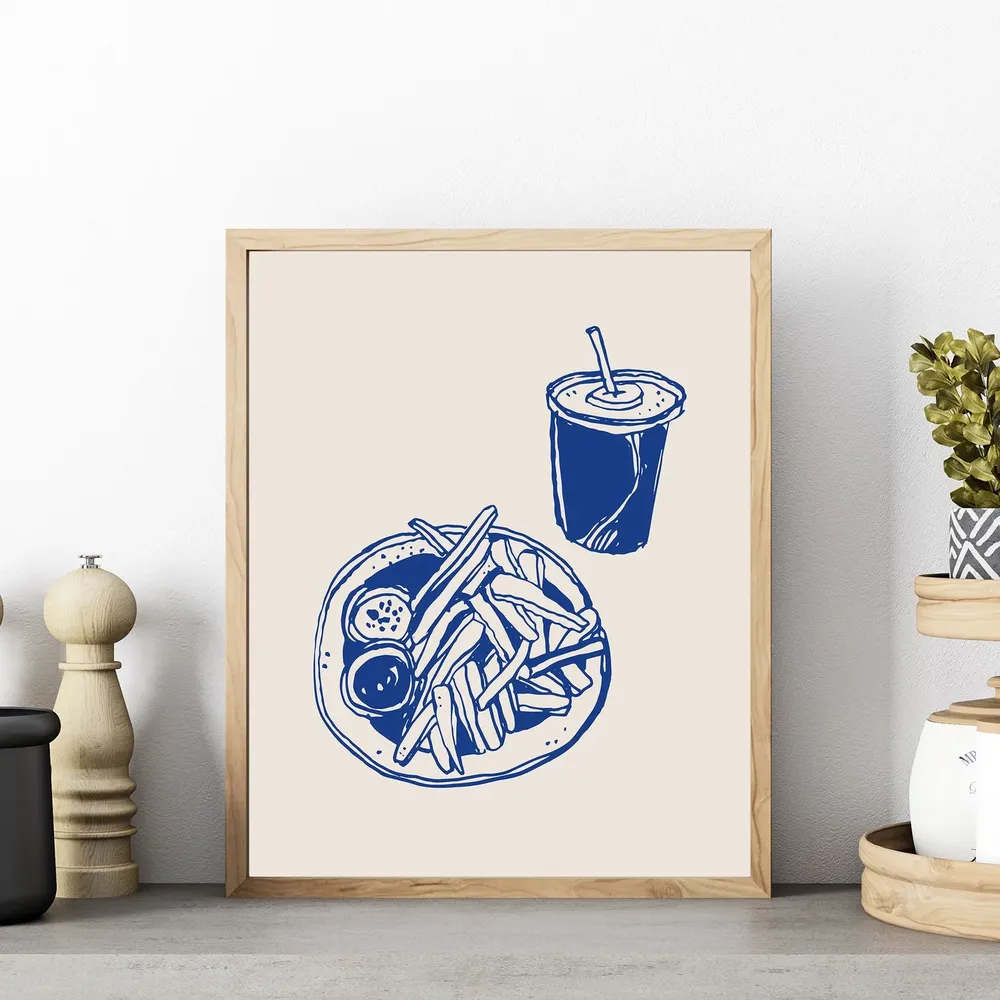 Chips Snack Food, Modern Vintage Kitchen Art Print - Image 3