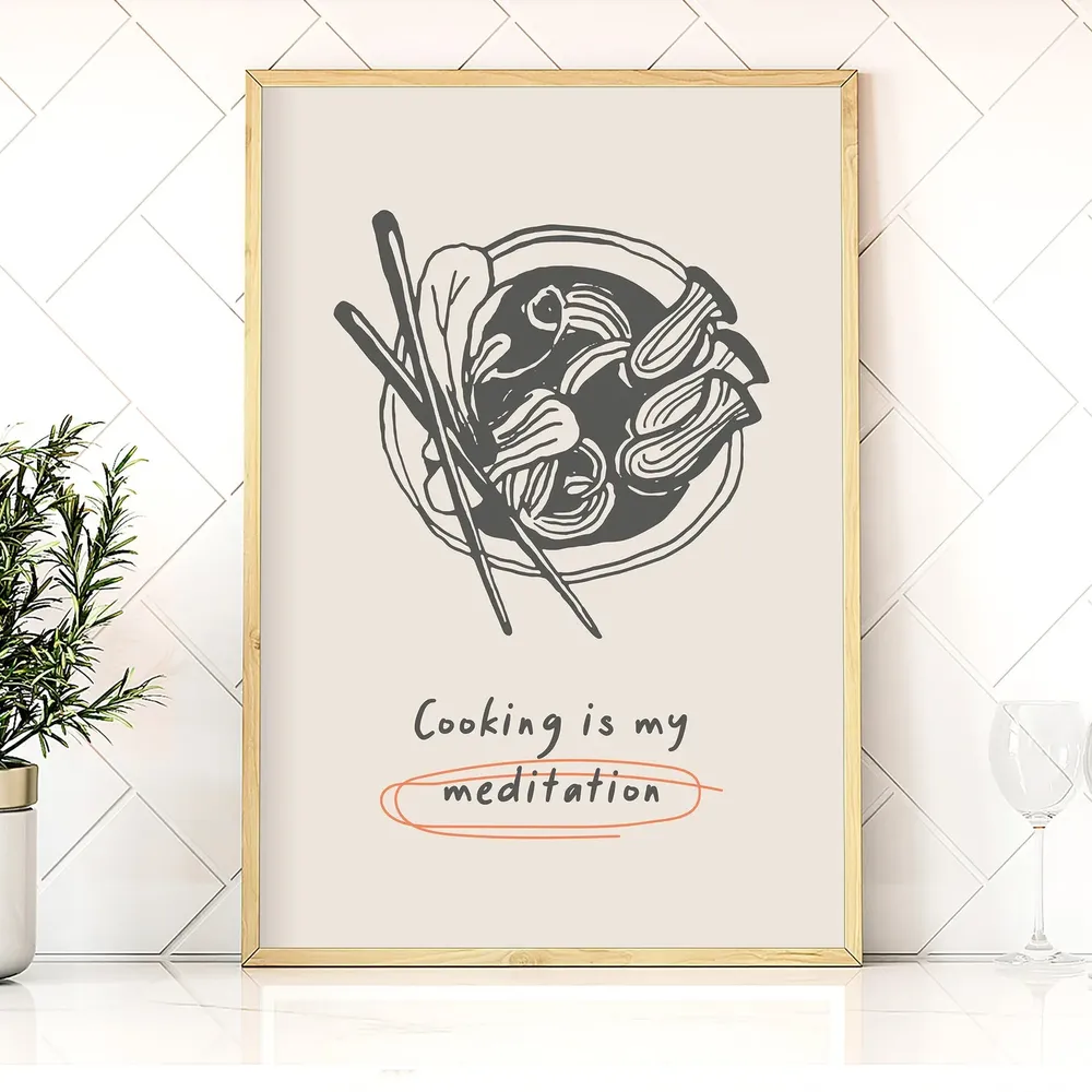 Ramen Noodle Soup Vintage Kitchen Poster - Image 2