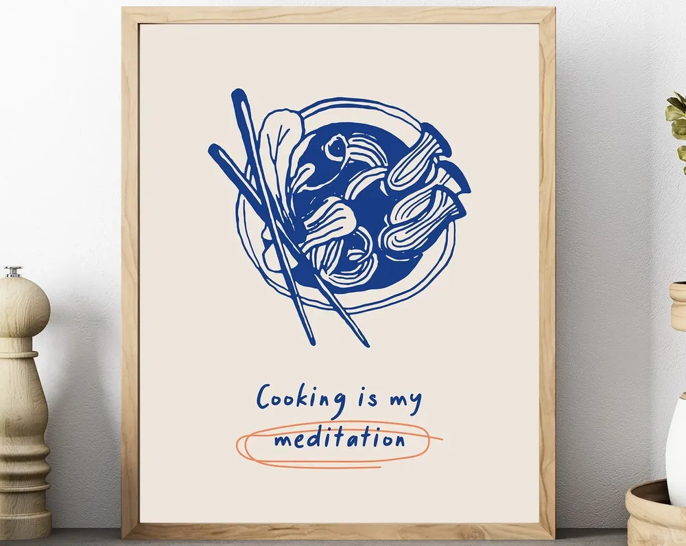 Ramen Noodle Soup Vintage Kitchen Poster