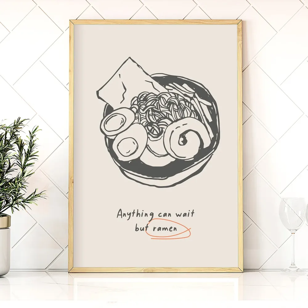 Japanese Ramen Poster, Modern Vintage Kitchen Art - Image 4