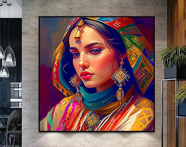 Moroccan Lady Moroccan Woman Art Print, Cultural